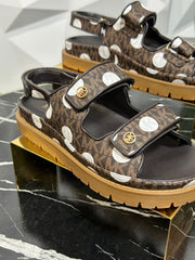Brown logo sandals