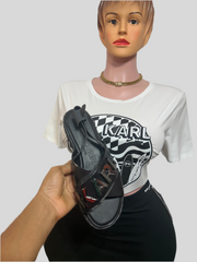 Black stripe  skirt set