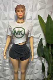 White logo Tee