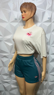 Green pattern  shorts set