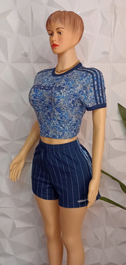 Navy floral set