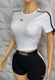 White & black mini bikers set