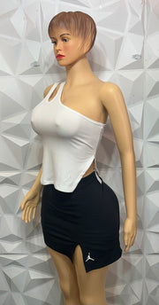 Half shoulder skirt set