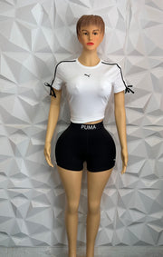 White & black mini bikers set