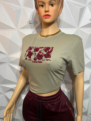 Dalia burgundy shorts set