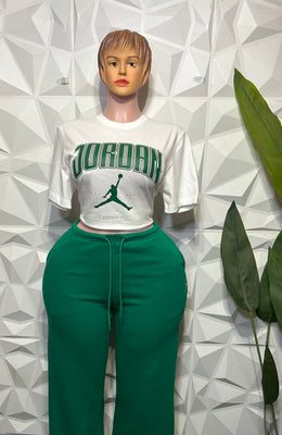 Green Wide leg set