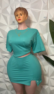 Turquoise skirt set