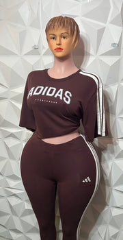 Brown leggings set