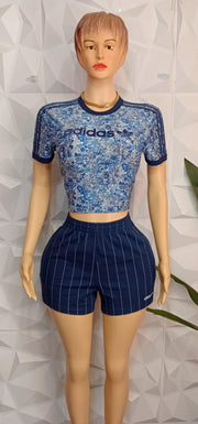 Navy floral set