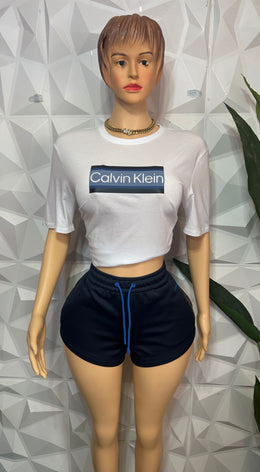 Navy shorts set