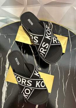 Designer slides black and white