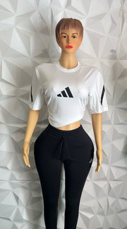 Black & white joggers