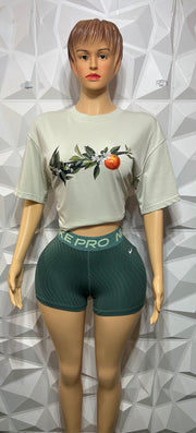 Sleek mini  green biker set