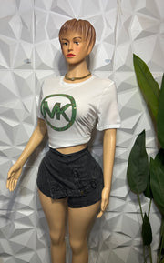 White logo Tee