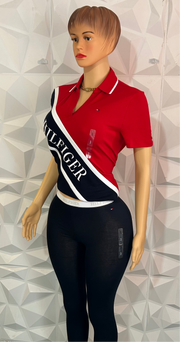 Polo colour block leggings Set