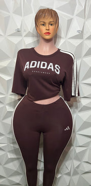Brown leggings set