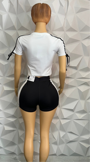 White & black mini bikers set